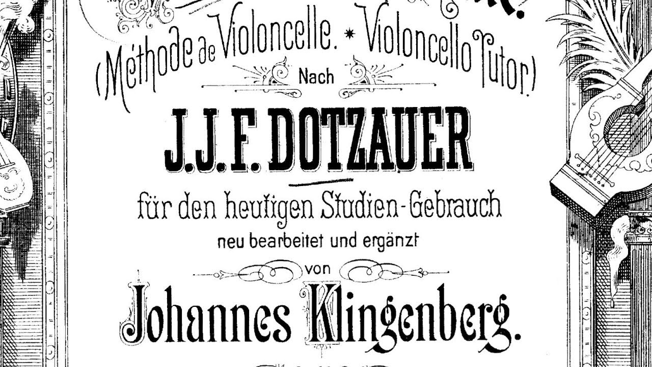Dotzauer - Klingenberg Cello Method no 57 with teacher's part and double stops