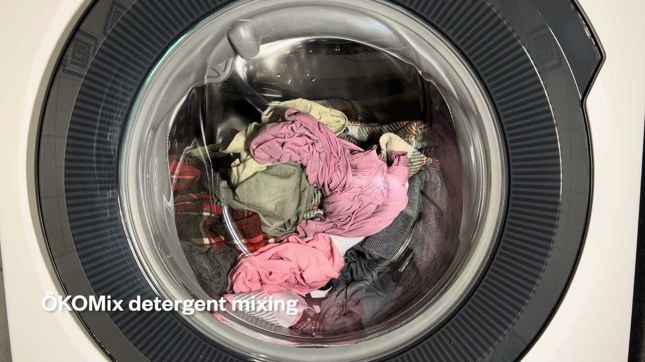 AEG 8000 series Powercare - Synthetics 30°C full length [Full cycle video]