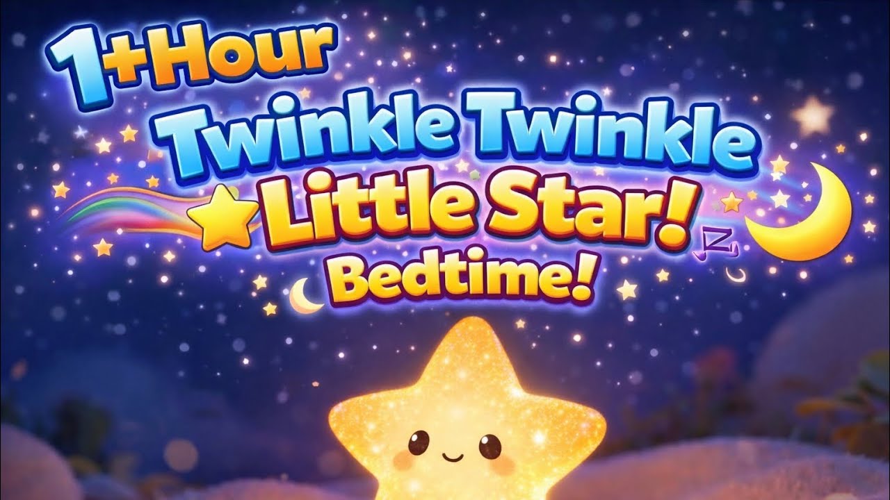 Twinkle Twinkle Little Star 🌟 1 Hour Loop | Bedtime Lullaby for Kids | Nursery Rhymes