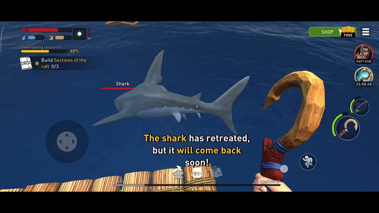 مقاومه الحياه في البحر مع سمكه القرش Raft Survival Ocean Nomad الحلقه الاولى 