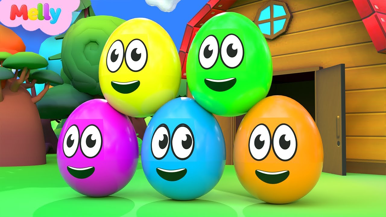 Learning Colors and Numbers Songs | Colorful Eggs on the Farm | Melly Nursery Rhymes & Kids Songs