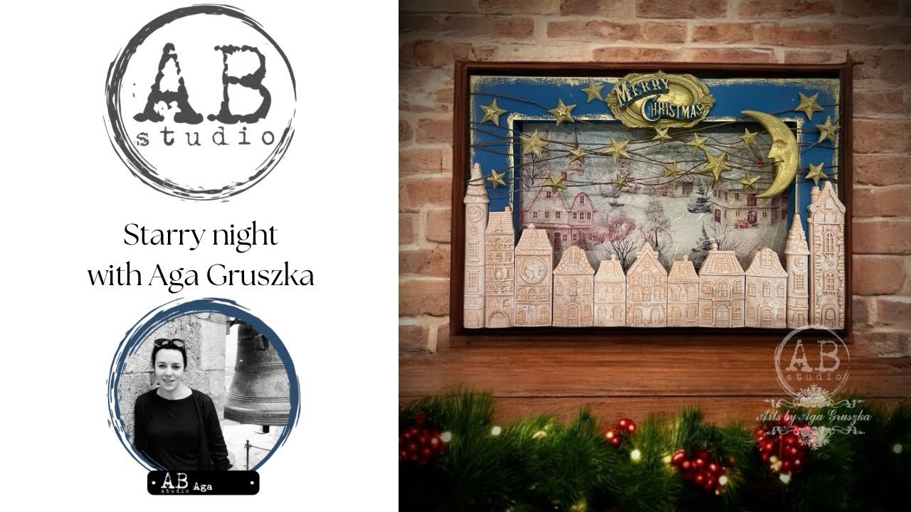 Starry night frame - Decoupage tutorial DIY step-by-step
