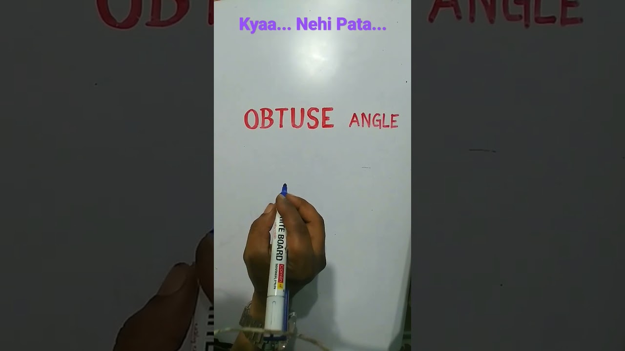 Obtuse angle is that angle which measures more than 90&deg; but less than 180&deg;.... #angle #obtuseangle