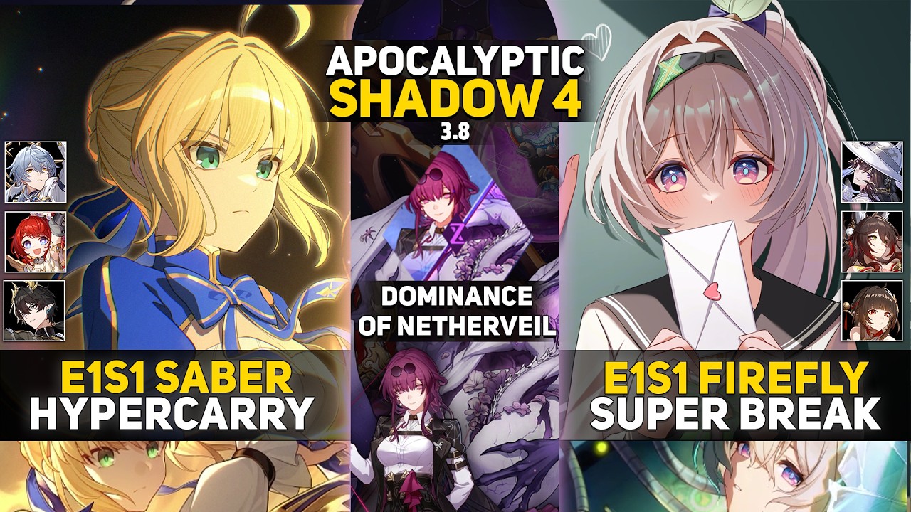 E1 Saber Hypercarry & E1 Firefly Super Break | Apocalyptic Shadow 4 | Honkai Star Rail 3.8