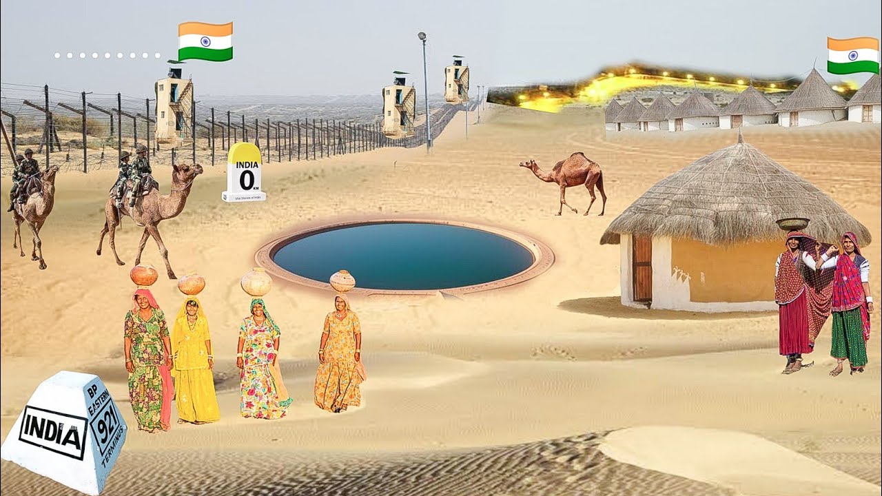 Rann of Kutch Pakistan village Pakistani border Indian border most beautiful view Rann of Kutch