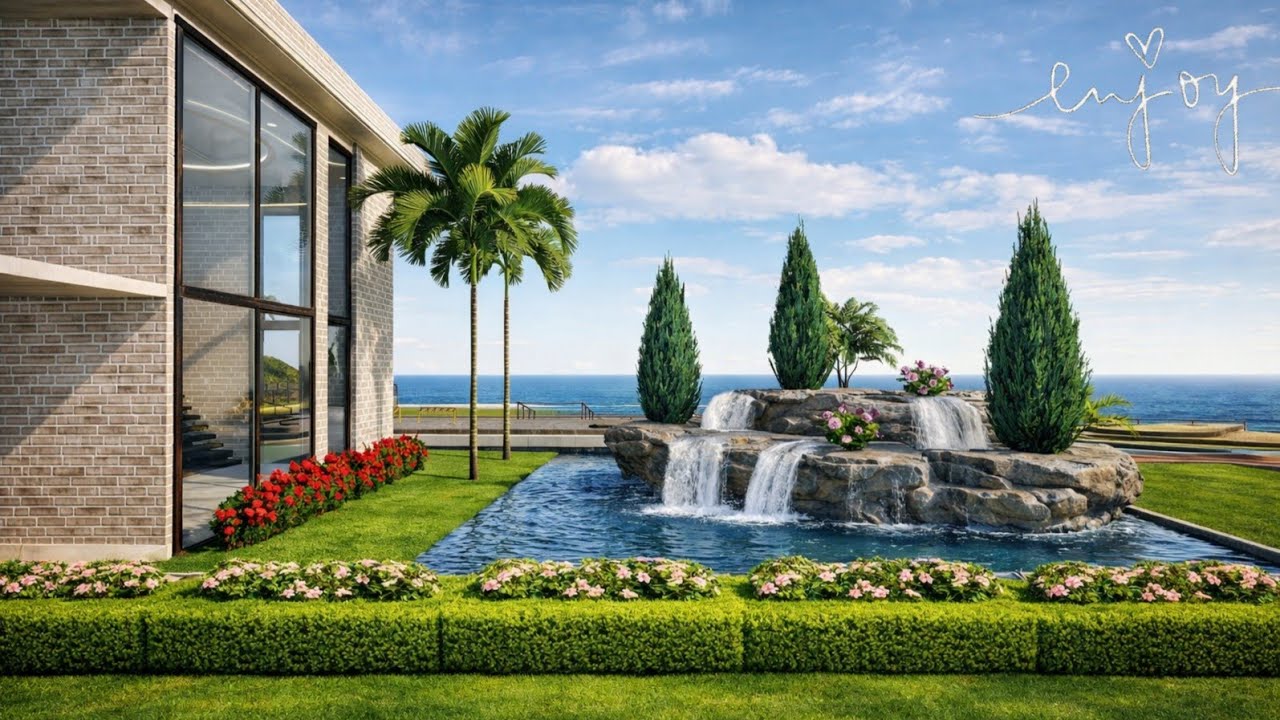 Best PUBG Home Mini waterfall pond Designs 2025 |  interior design for Modern House  🏡✨✨