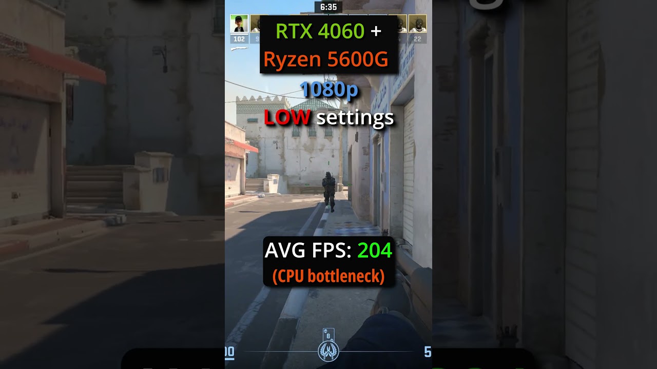 Counter-Strike 2 | 1080p LOW vs ULTRA - RTX 4060 + 5600G FPS Test! #counterstrike2 #cs2