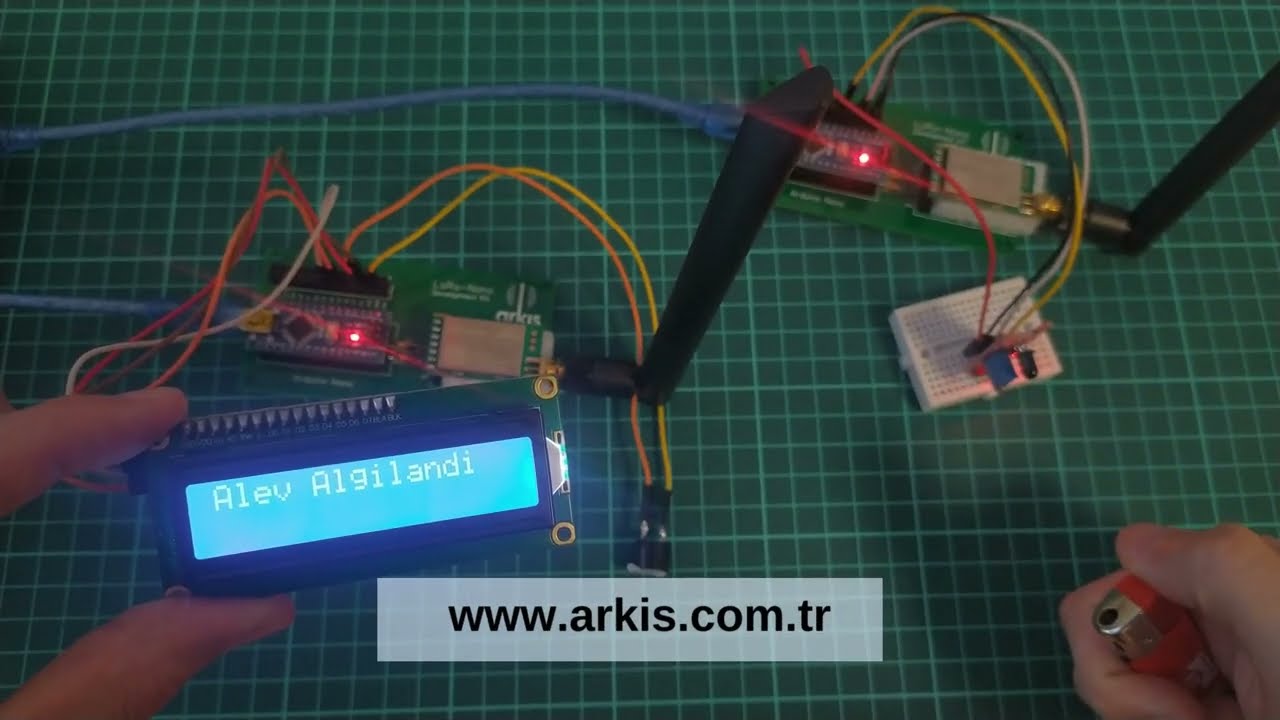 Lora ve Alev Algılama Sensörü İle Alarm Sistemi Uygulaması