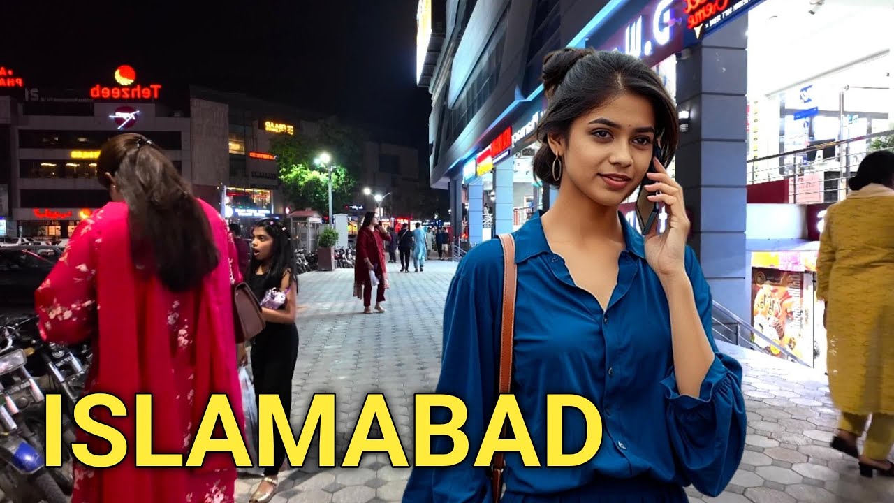 🇵🇰I-8 Markaz Islamabad at Night – City Lights & Local Vibes 2025 Walking Tour in 4K