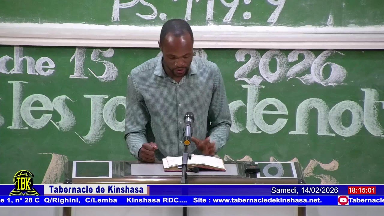Thème : La conduite des fiancés chrétiens. Ps 119 : 9. Orateur : Frère Adolphe TSHIBANDA 14/02/2026