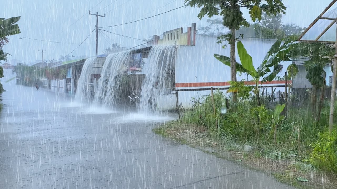 CAN YOU HANDLE THIS? ⛈️ Heavy rain and strong winds in Quiet Village | Rain Overcome insomnia