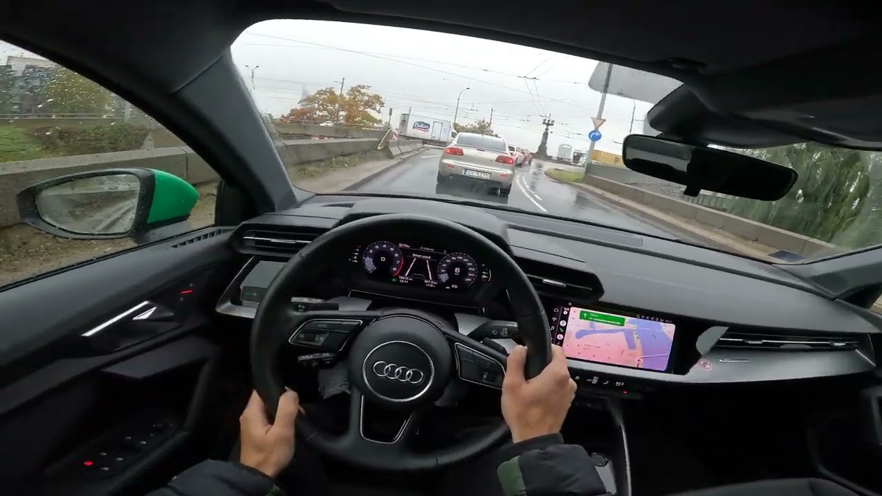 Riga city driving | Latvia 🇱🇻 4K | Cockpit POV GoPro | Audi A3 2023