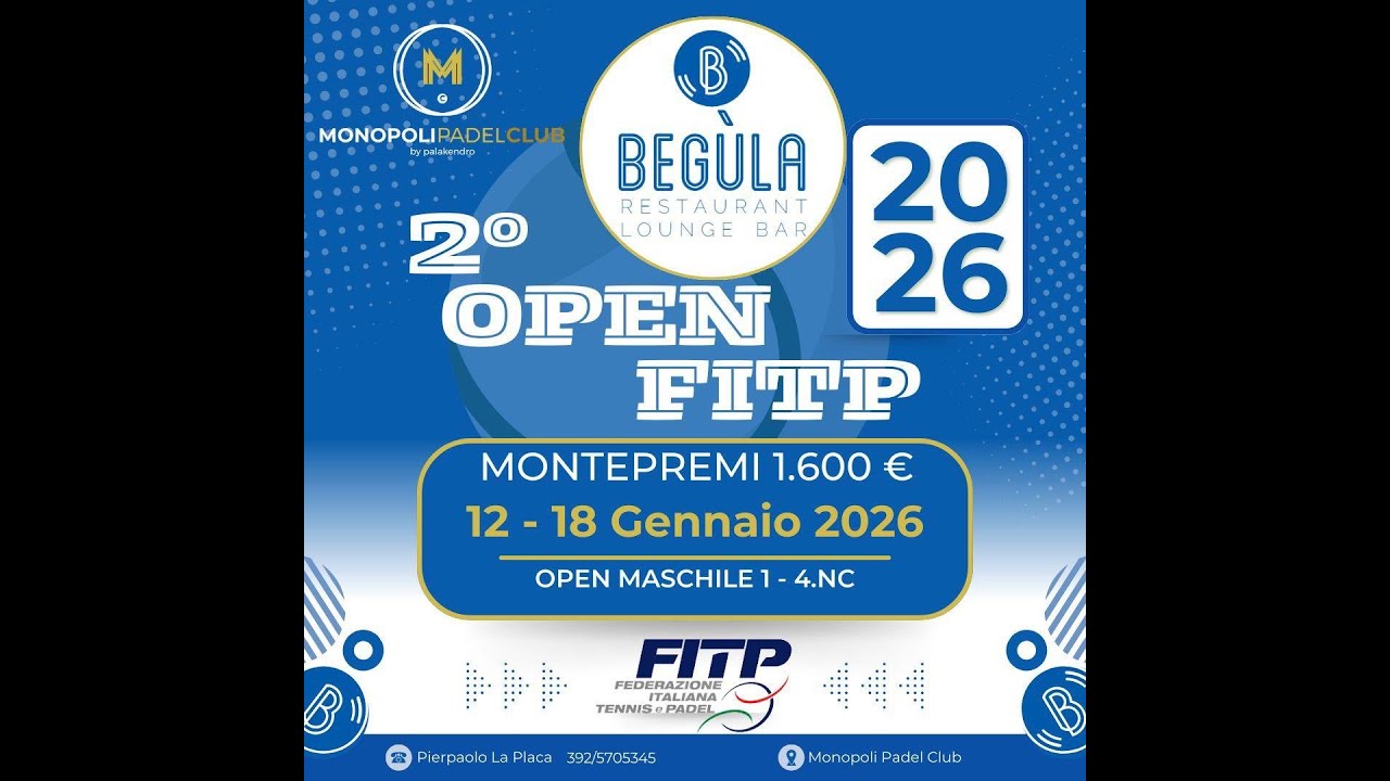 2°OPEN FITP 2026 MONOPOLI PADEL CLUB