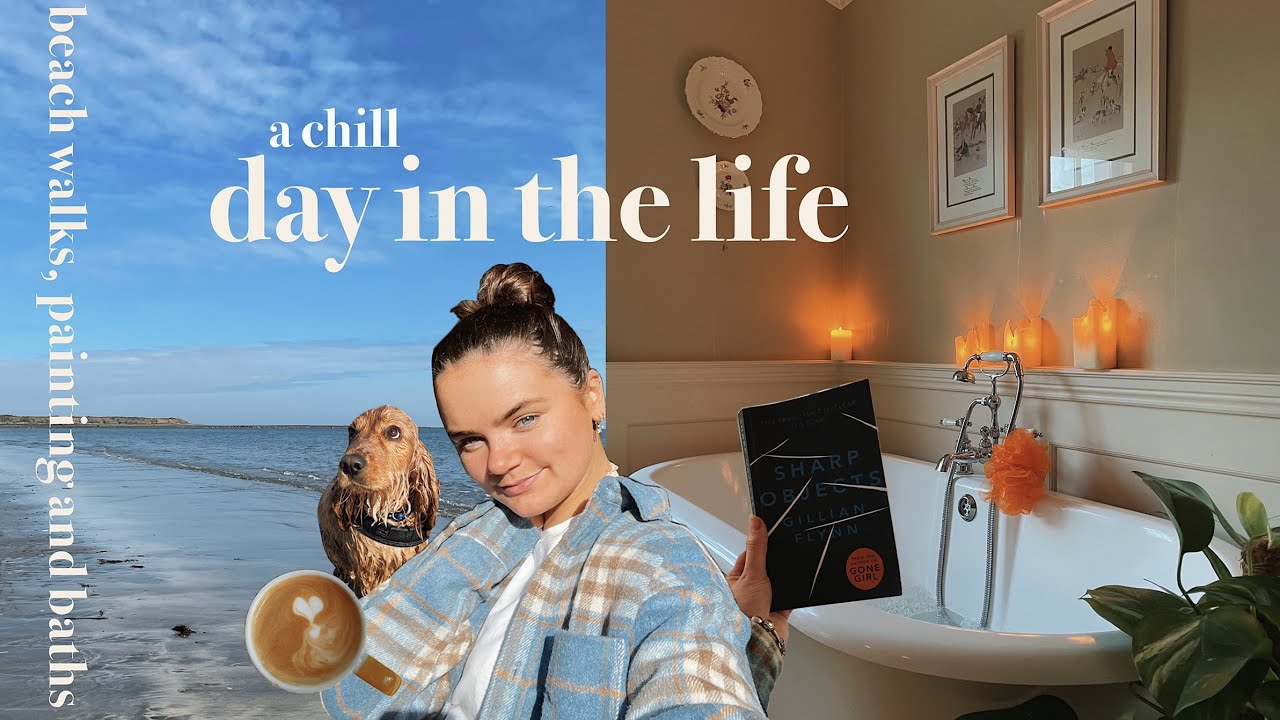 Day in the Life - Chill Sunday, Beach walks, Painting & Baths 🌙