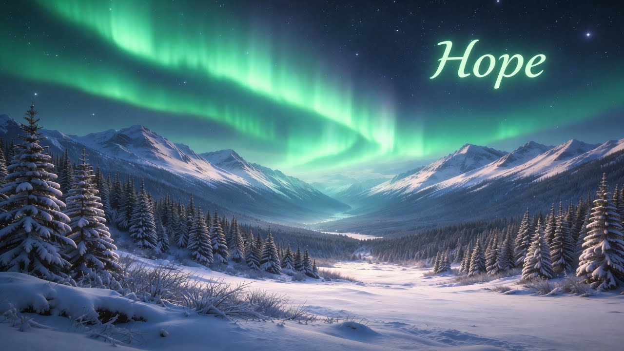 Hope 🌌 Green Aurora Over Silent Mountains | Emotional Ambient Music for Healing & Inner Light