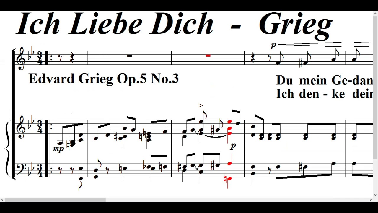 Ich Liebe Dich ( Edvard Grieg )