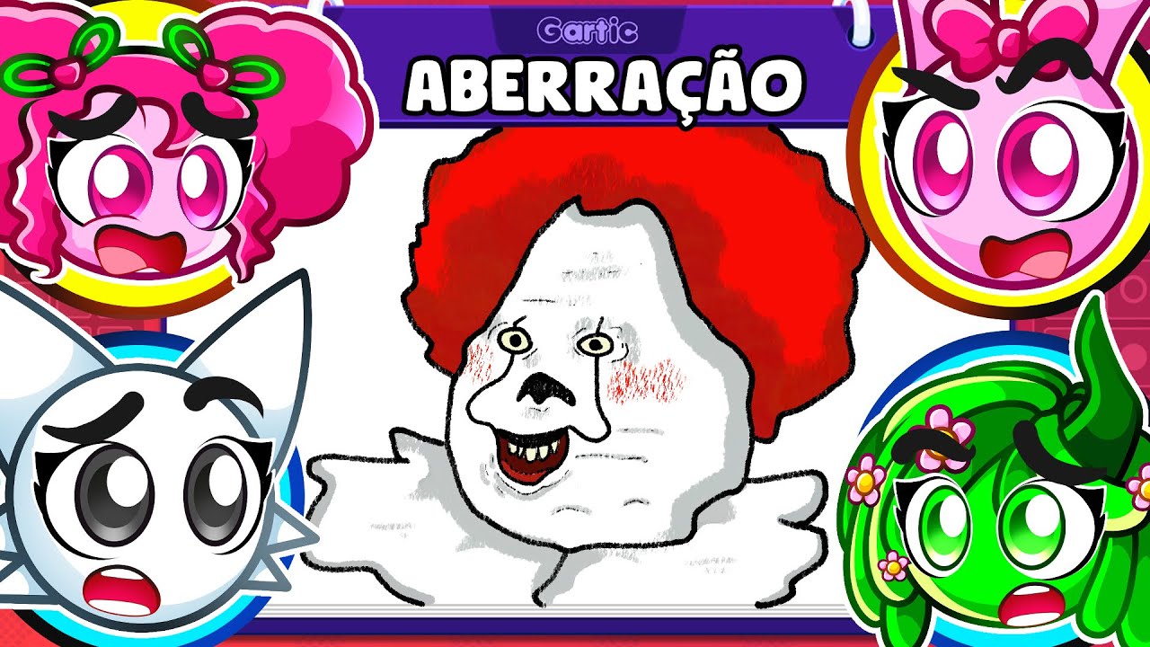 Bolinho desenhando ABERRA&Ccedil;&Otilde;ES com os SPRUNKIS no GARTIC