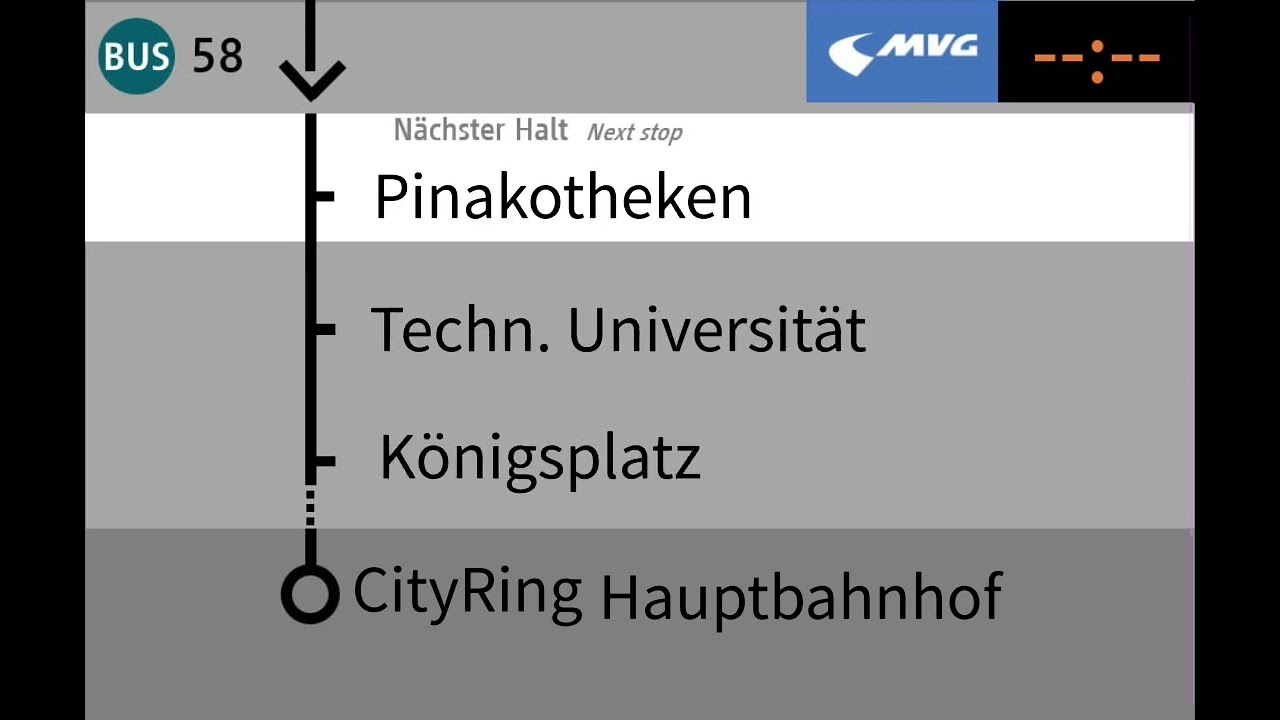 Ansage Bis Hbf Linie 58 MVG München