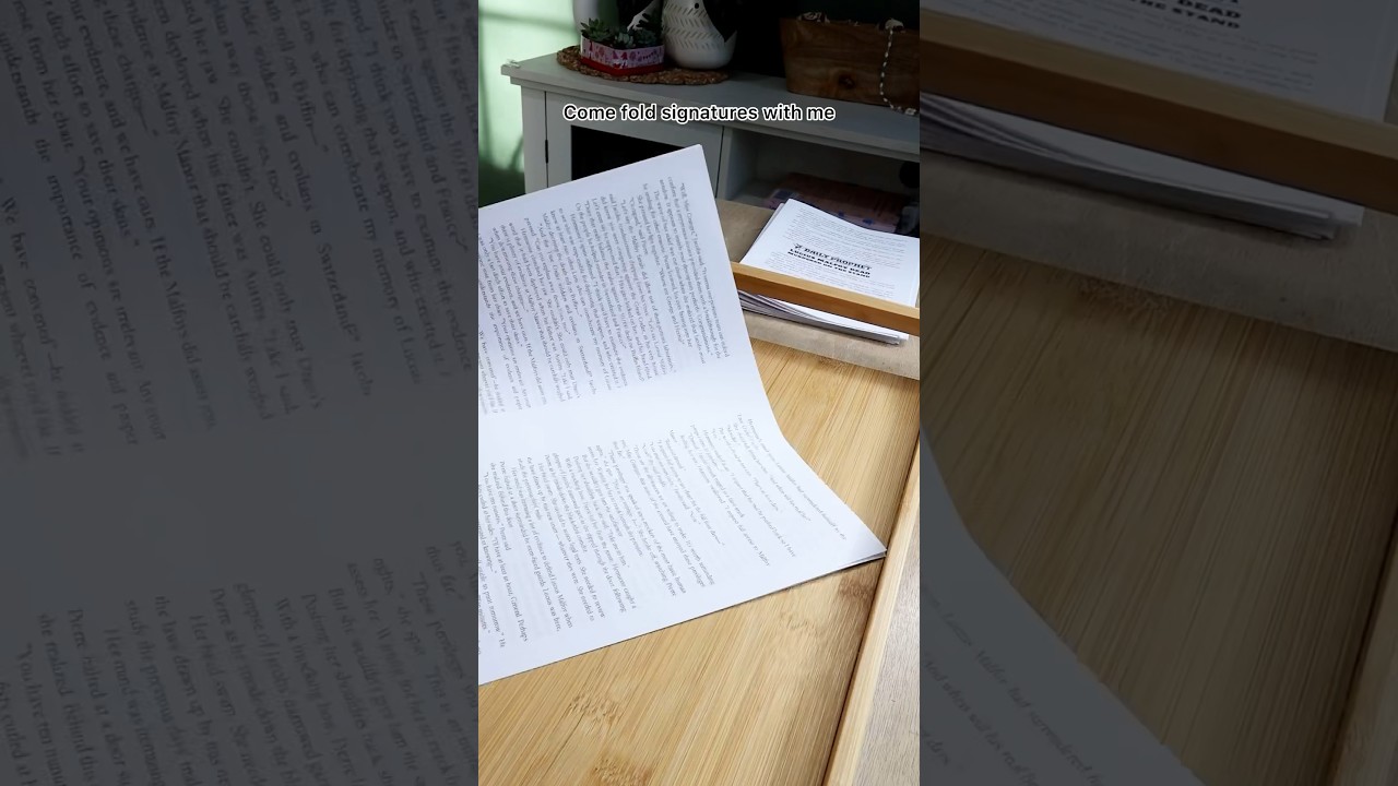 Folding Signatures tips & mistakes I made in first bookbinding #shorts #bookbinding