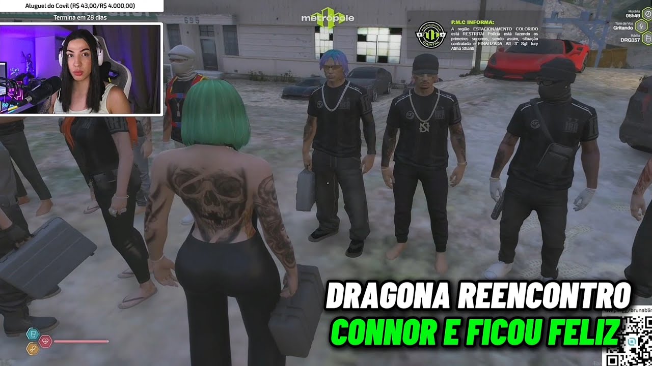 VISÃO DA BRUNABLINCE (DRAGONA) COM CONNOR FELIZ EM VER ELA NA CIDADE