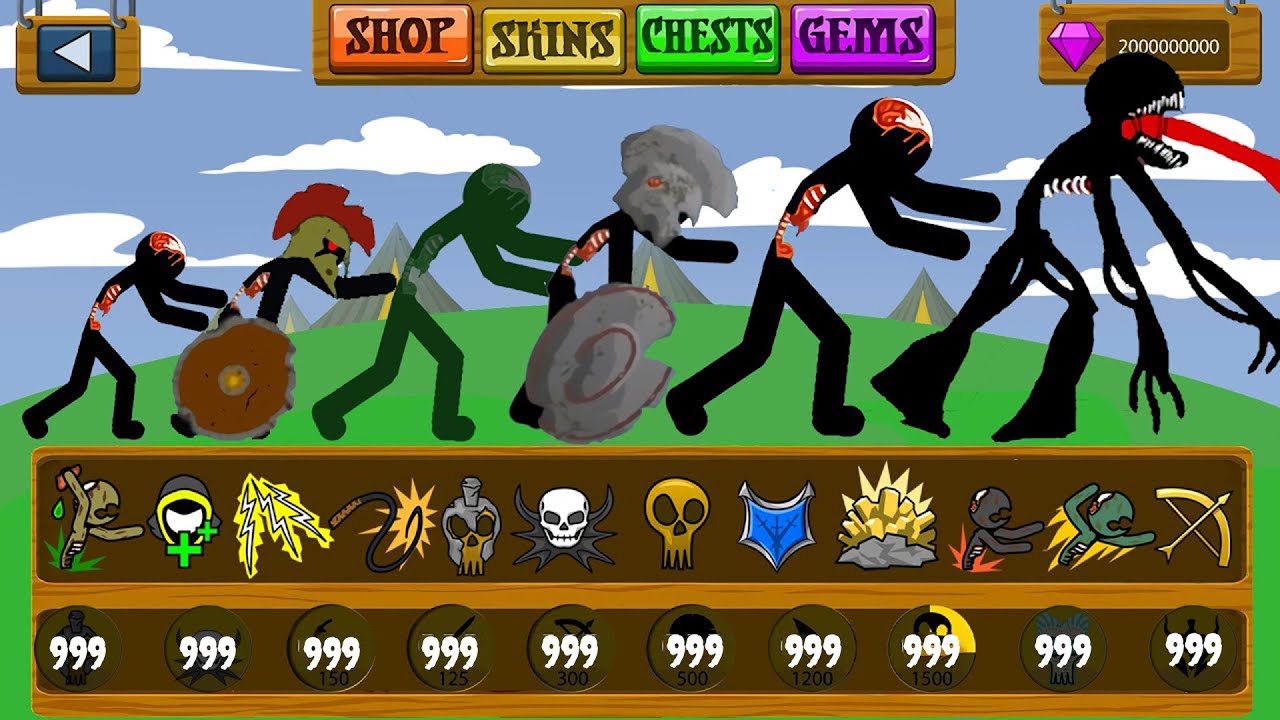 HACK MAX COUNT ALL NEW SKINS LEVEL BUY x9999 GEMS | STICK WAR LEGACY - KASUBUKTQ