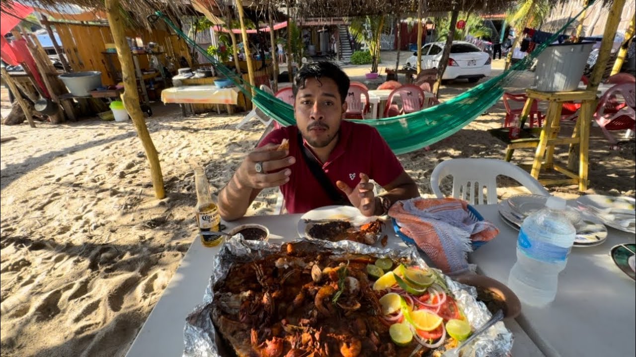 HOY PREPARAMOS UN PESCADO EMBARAZADO EN LA COSTA CHICA, PLAYA LA BOCANA