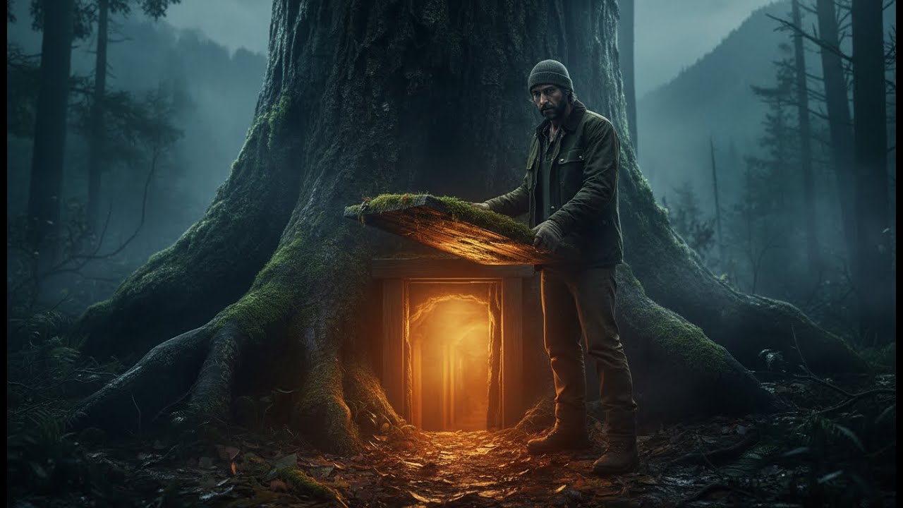 No one knew he lived underground until the hidden tunnel lights appeared at night