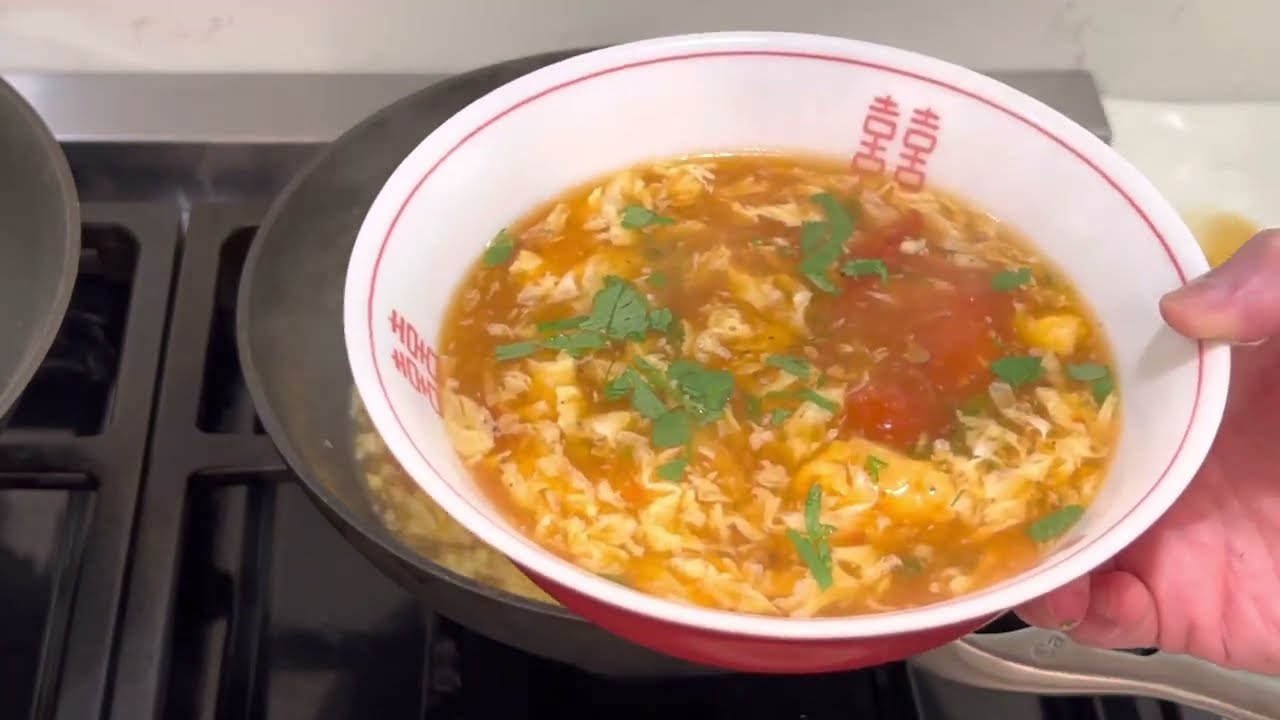 Did you say soup? Tomato egg drop soup