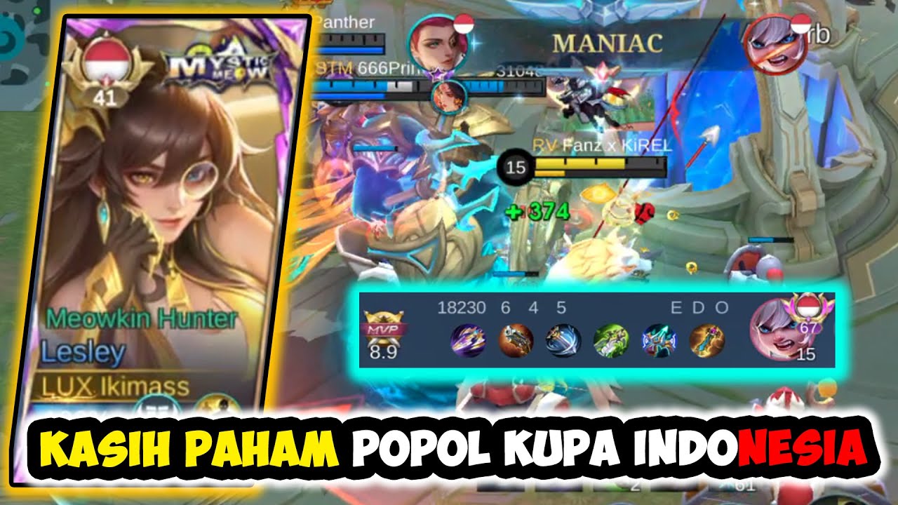 PERTARUNGAN 2 TULANG PUNGGUNG GOLD LANE ADU SABAR VS POPOL KUPA INDONESIA | Top Global Lesley - MLBB