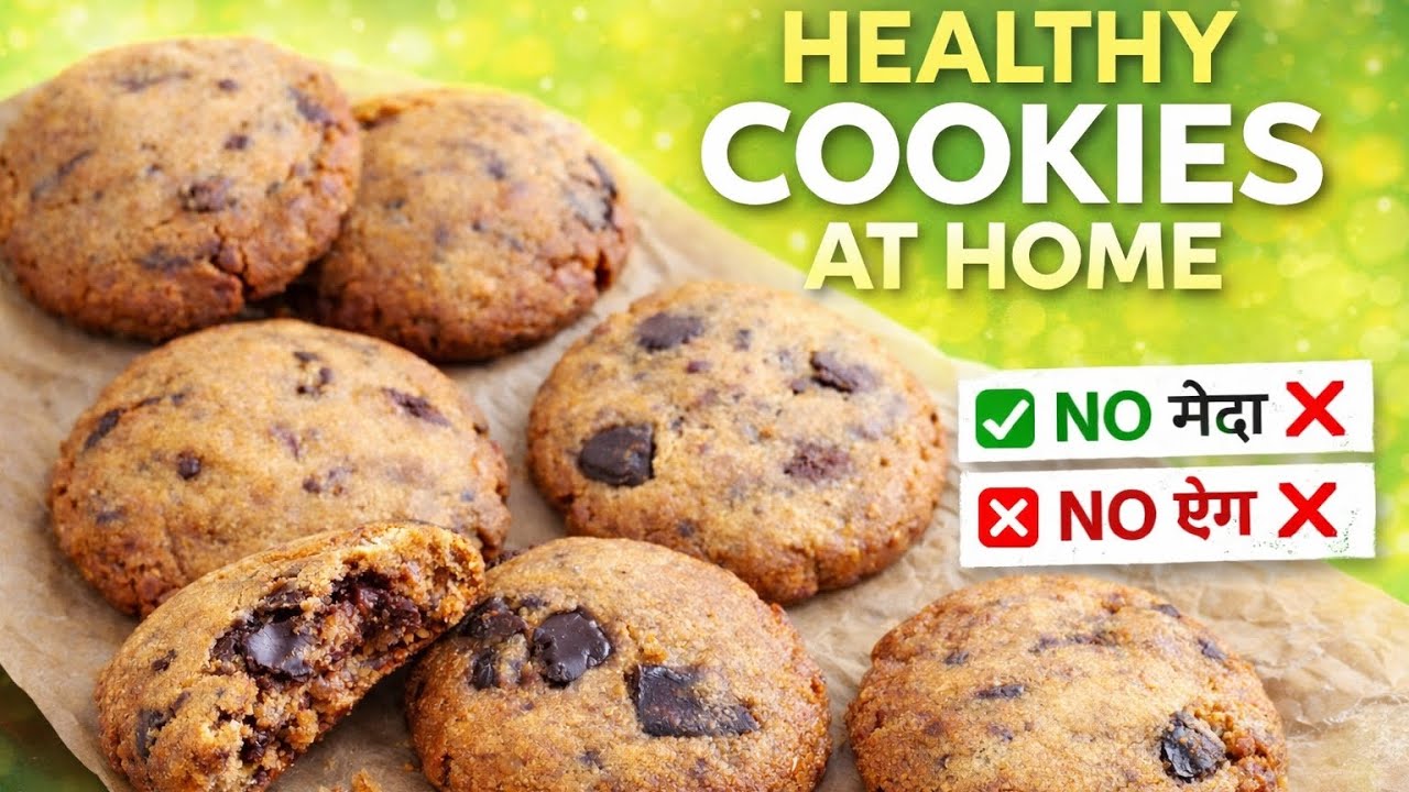 No Maida No Egg Chocolate Cookies 🍫🍪 | Healthy Homemade Cookies | Easy Baking Recipe