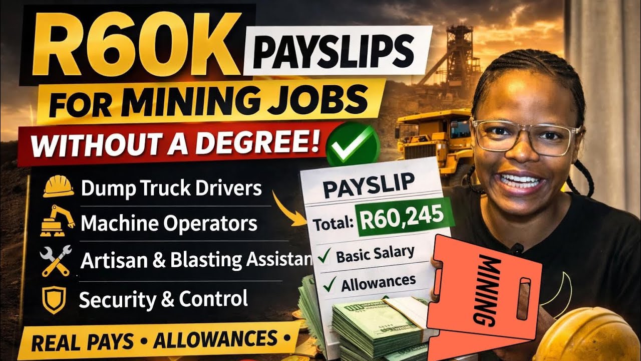 R60k Payslips for Mining Jobs Without a Degree
