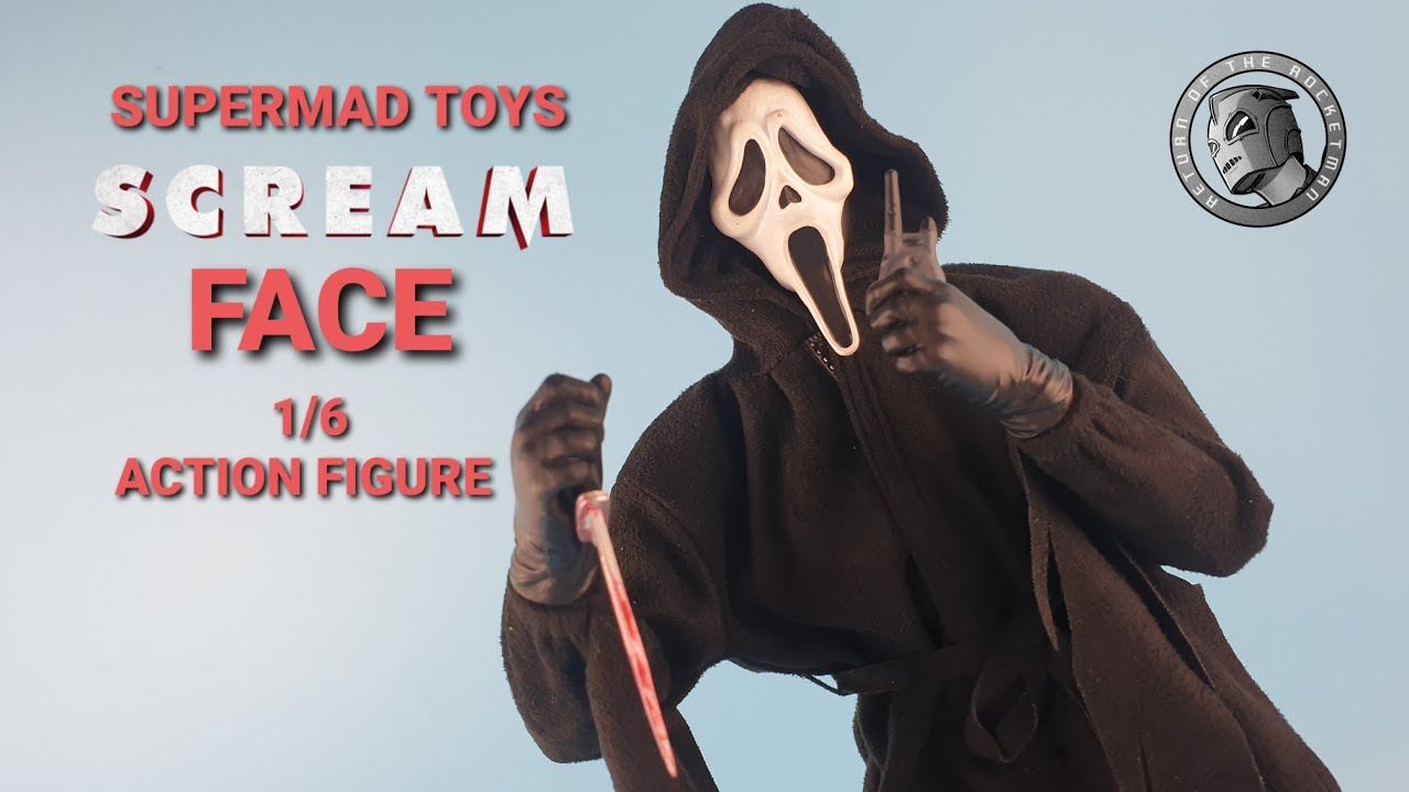 Supermad toys reissue scream face 1/6 action figure....aliexpress   scream Ghostface  !!