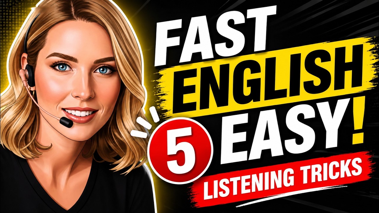 Understand FAST English | 5 Listening Techniques | Slow English Beginners | English Podcast