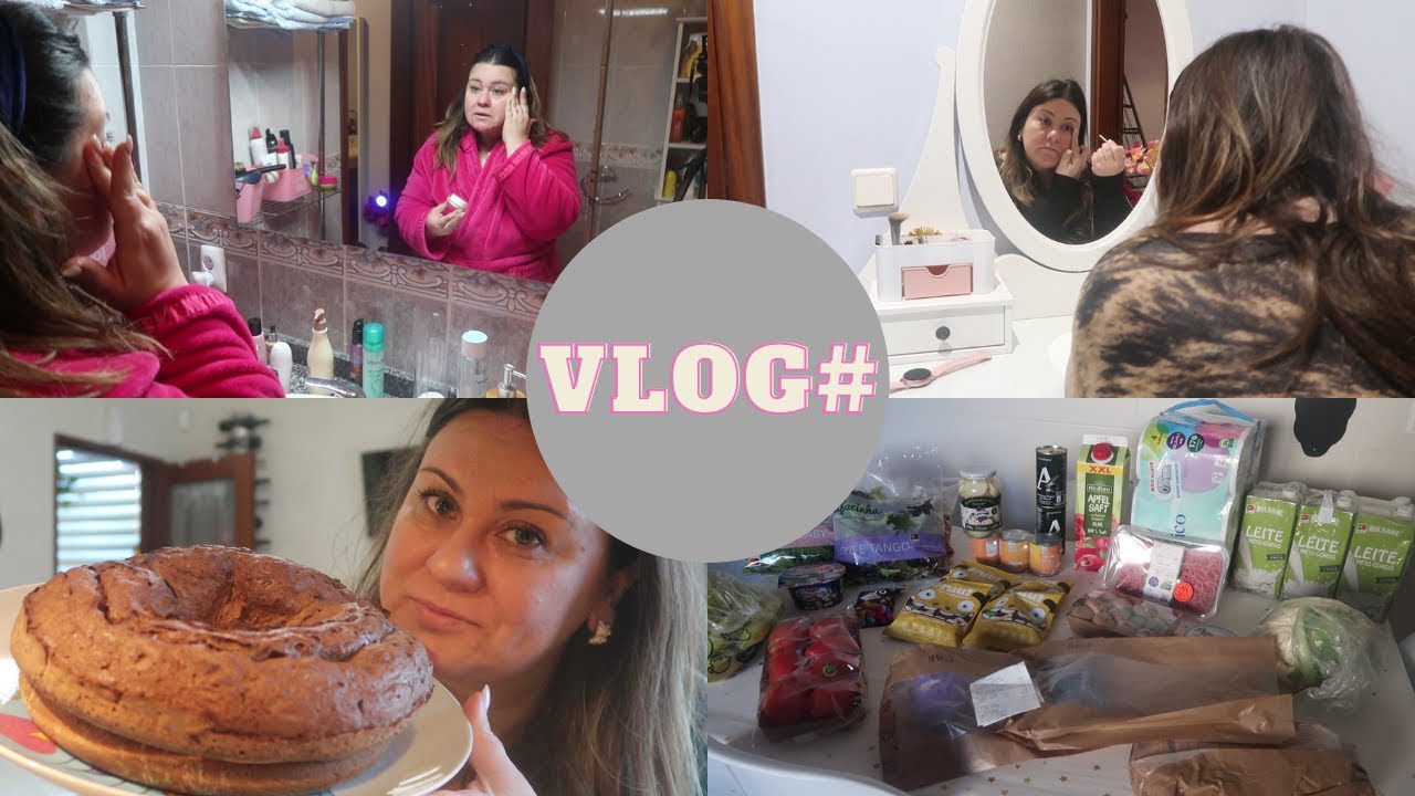 VLOG | Autocuidados com a pele receita de bolo de chocolate e compras da semana