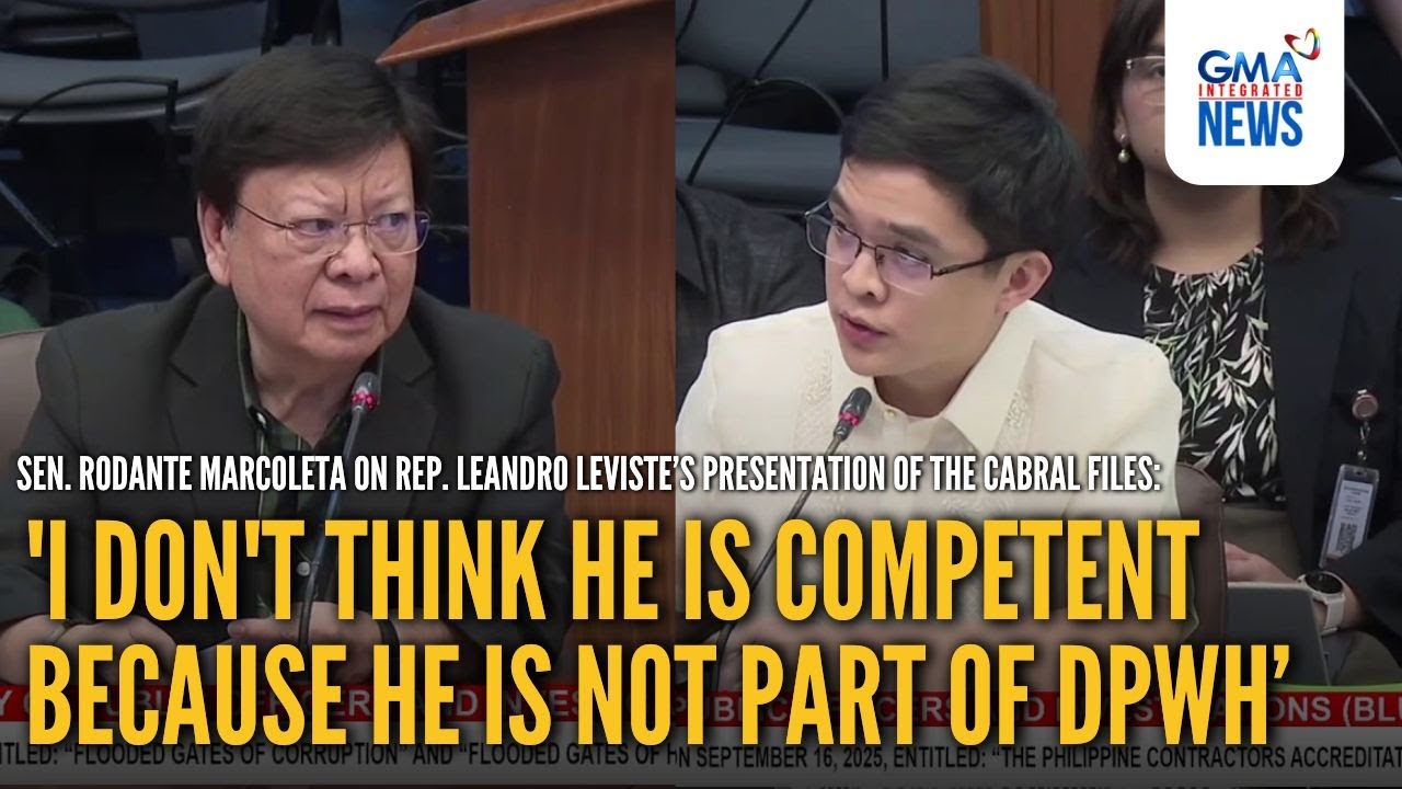 'I don't think he is competent, he is not part of DPWH' - Marcoleta to Leviste | GMA Integrated News