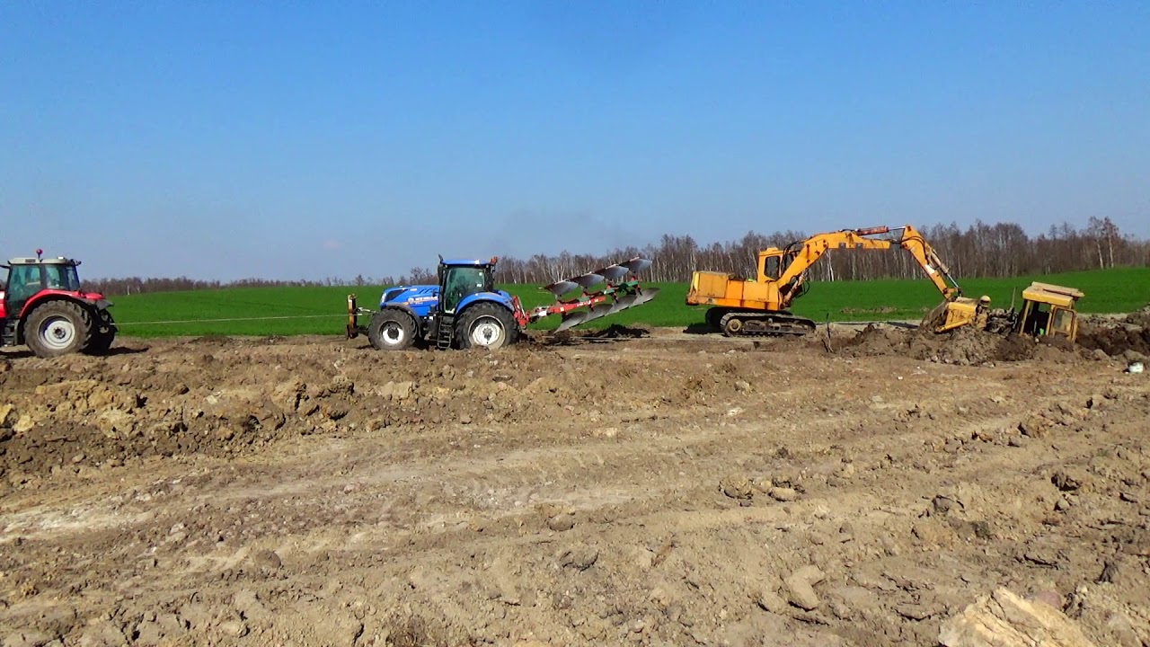 500 KONI vs BŁOTO wyciąganie spycha New Holland Massey Ferguson Waryński