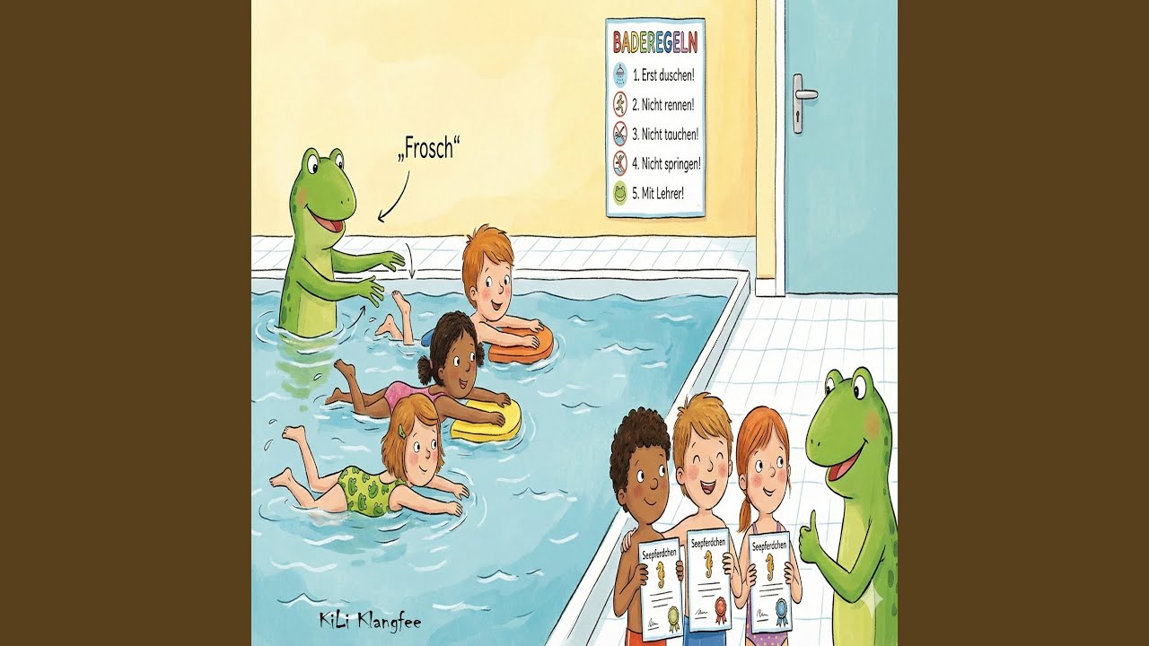 Der kleine schwimm Frosch