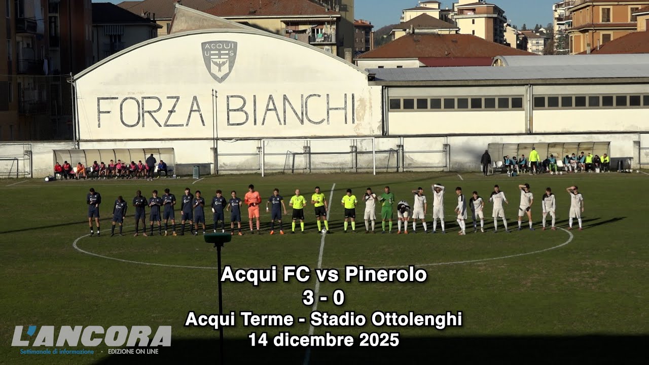 Calcio Eccellenza, Acqui–Pinerolo 3-0: tre punti fondamentali