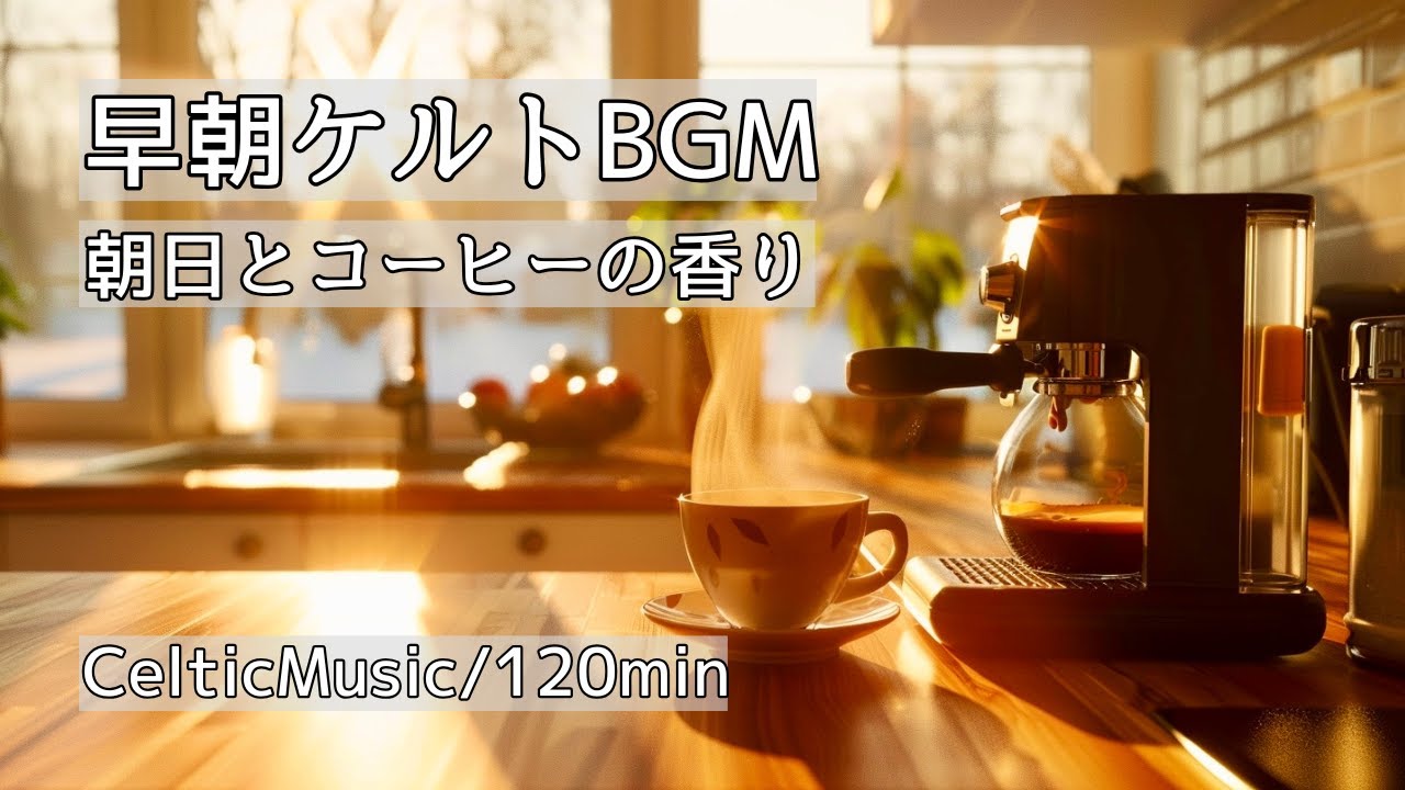 【早朝ケルトBGM】朝日とコーヒーの香り / お気に入りのコーヒーと過ごす穏やかなケルト音楽 / 寒い朝のリラックスタイム