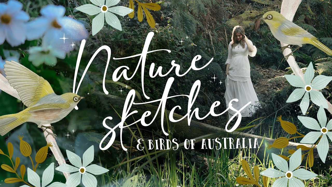 Art Journaling the Birds of Australia 🦜 Nature Sketches with A Forest Witch