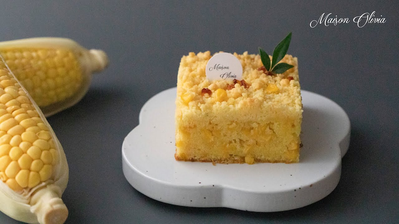 옥수수 크럼블 바 / 옥수수케이크 ( Corn Cake / Corn Crumble Bar )
