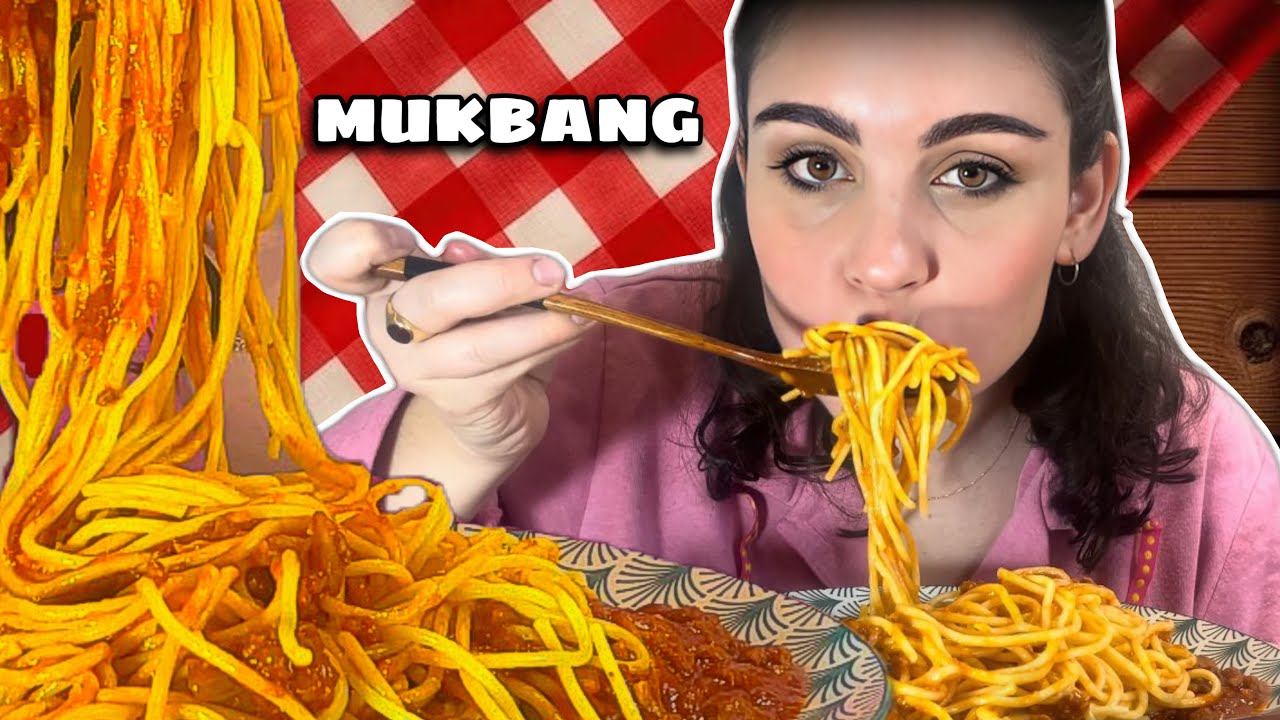 👉🏼ASMR MUKBANG | COMIENDO SPAGUETTI A LA BOLOÑSEA *EATING SOUNDS*