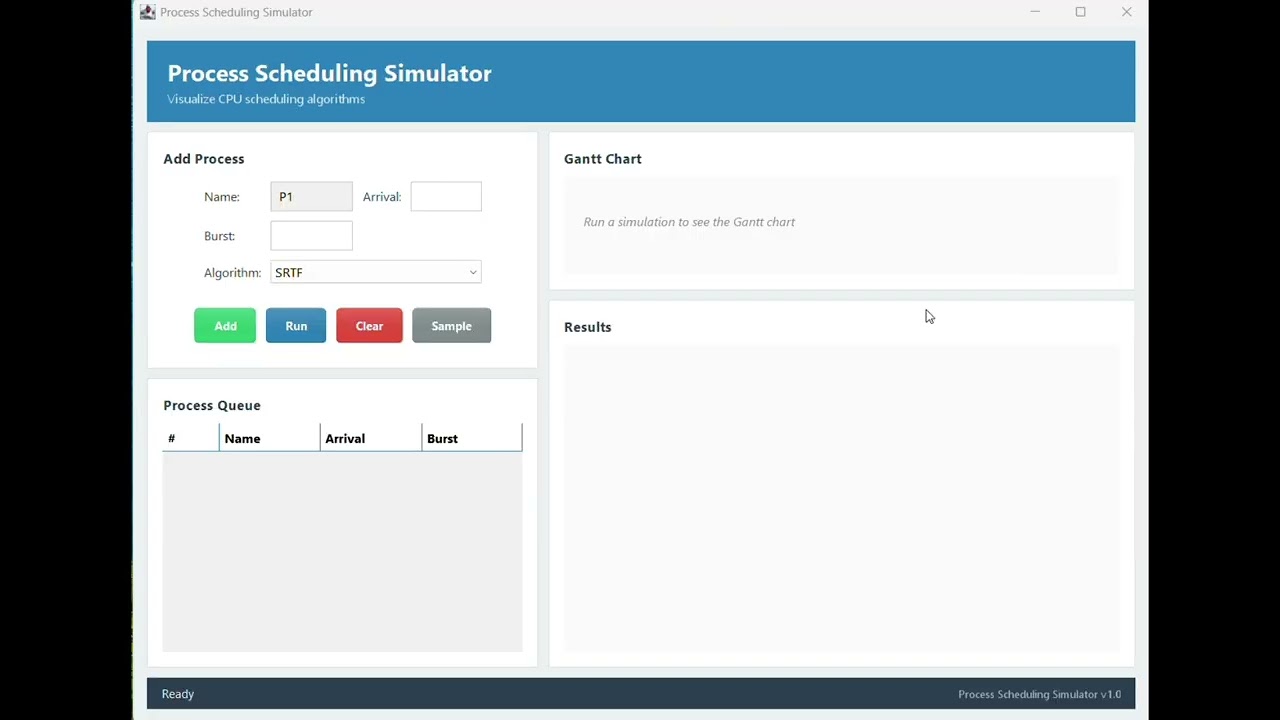 CPU scheduling demo from group C(7)