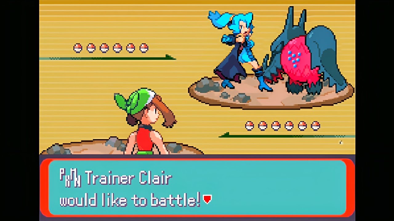 Pokemon Emerald Horizons - Johto Leader Clair @ Meteor Falls ('Mother of Dragons' Quest, Hard Mode)