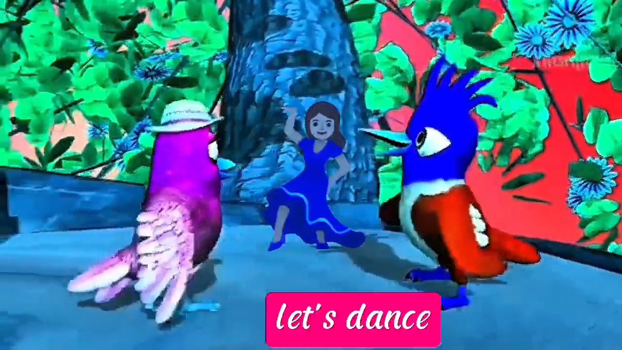 DANCING PARROT WITH A GIRL/ NURSERY RHYMES /WITH KLASKY CSUPO EFFECTS🦜🦜🦜🦜