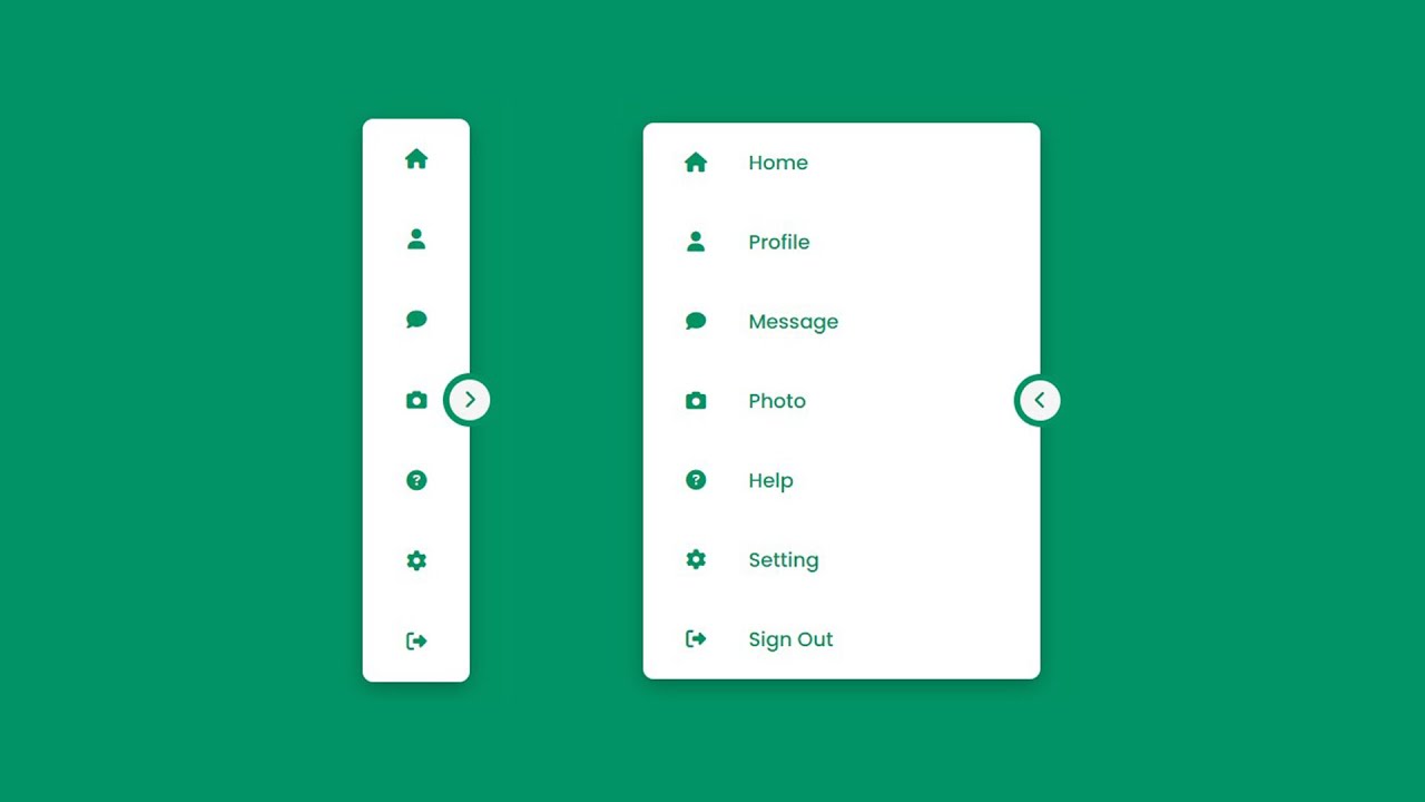 Navigation Drawer Menu Using HTML CSS & JavaScript