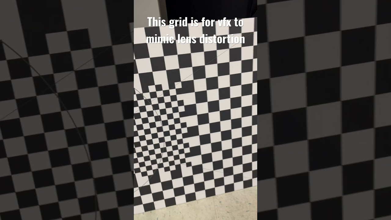 Vfx lens distortion grid #film #tech #shorts