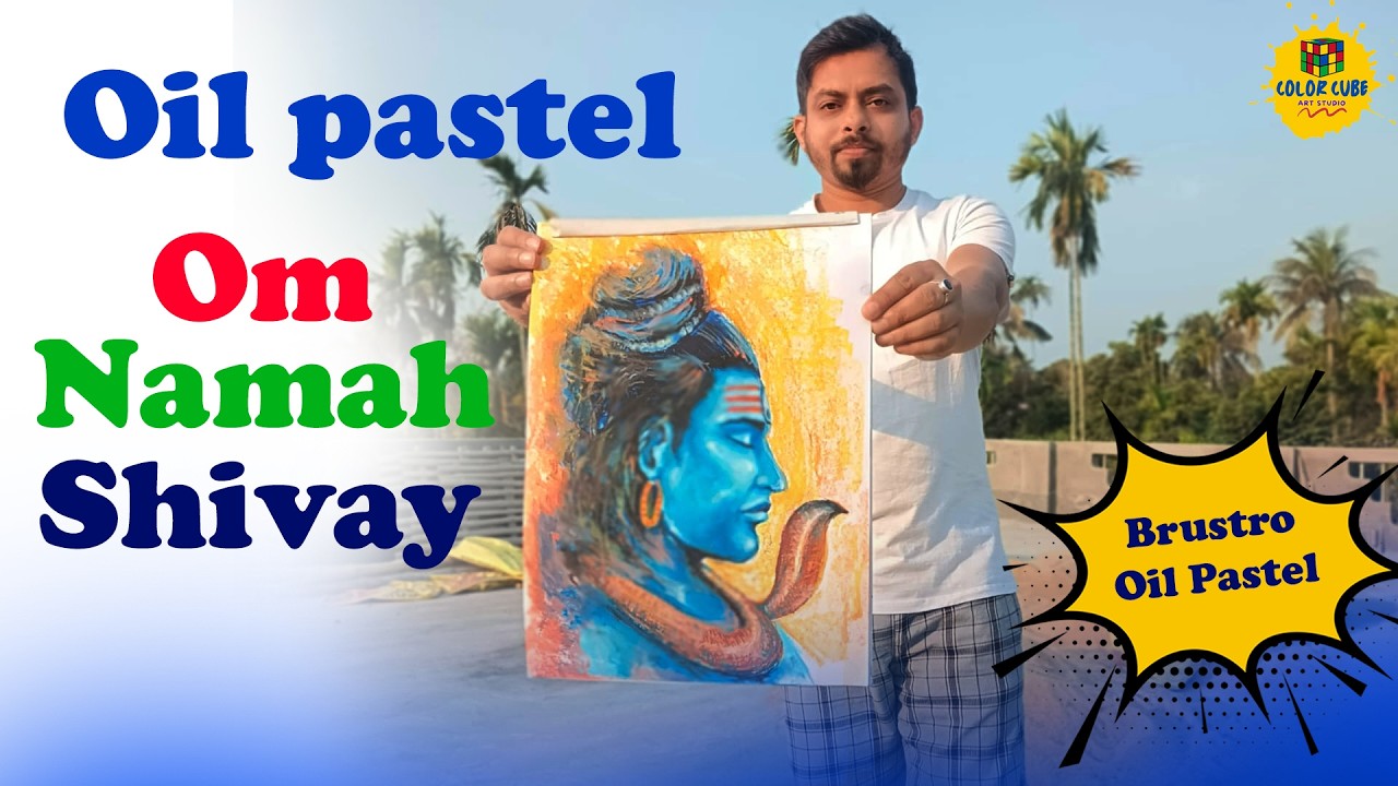 How to Draw Lord Shiva | Mahadev Drawing easy | Oil Pastel
