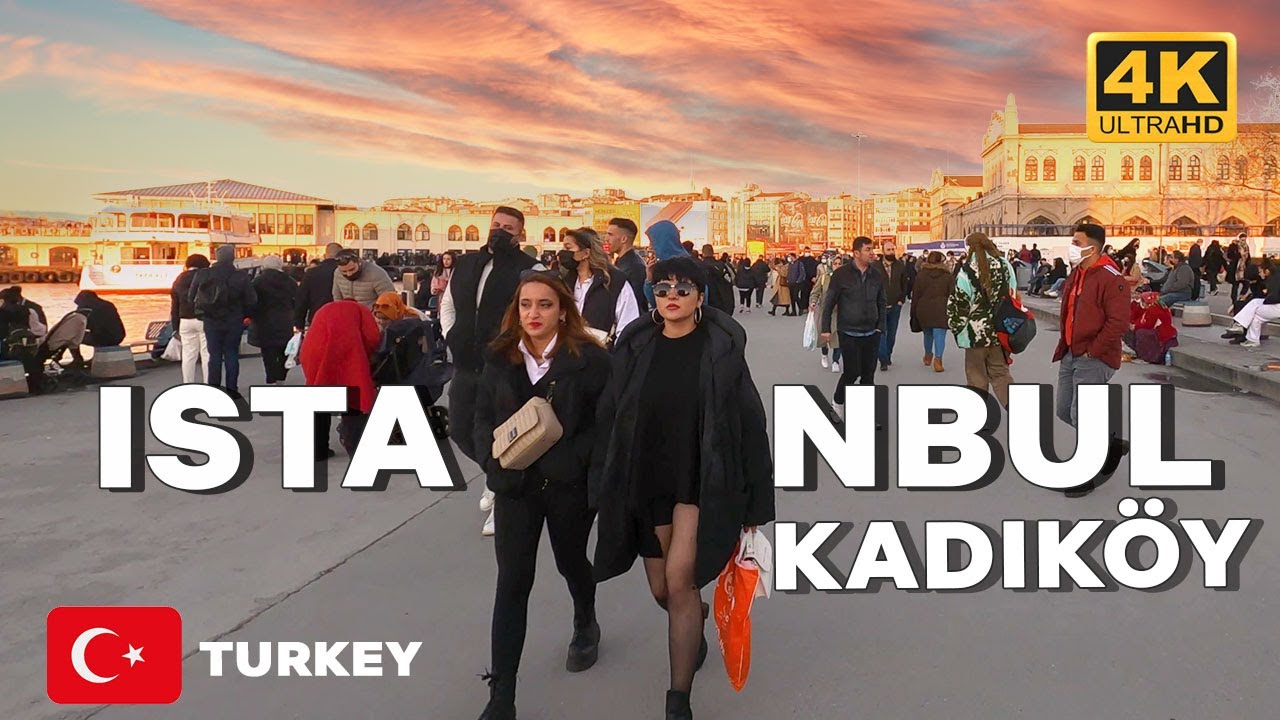 Istanbul City Turkey | KADIK&Ouml;Y COAST Walking Tour | February 2022 | 4K UHD 60 FPS