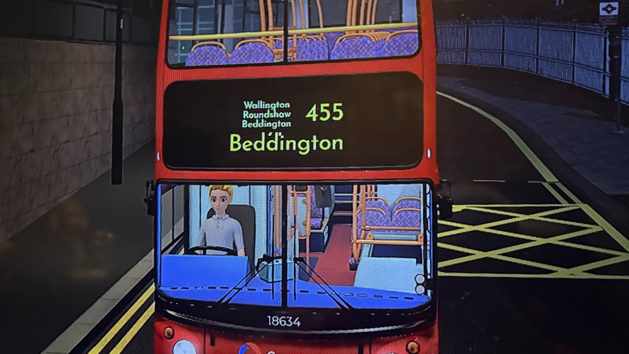 Croydon bus simulator Route455 to Beddington Superstore on an ALX400